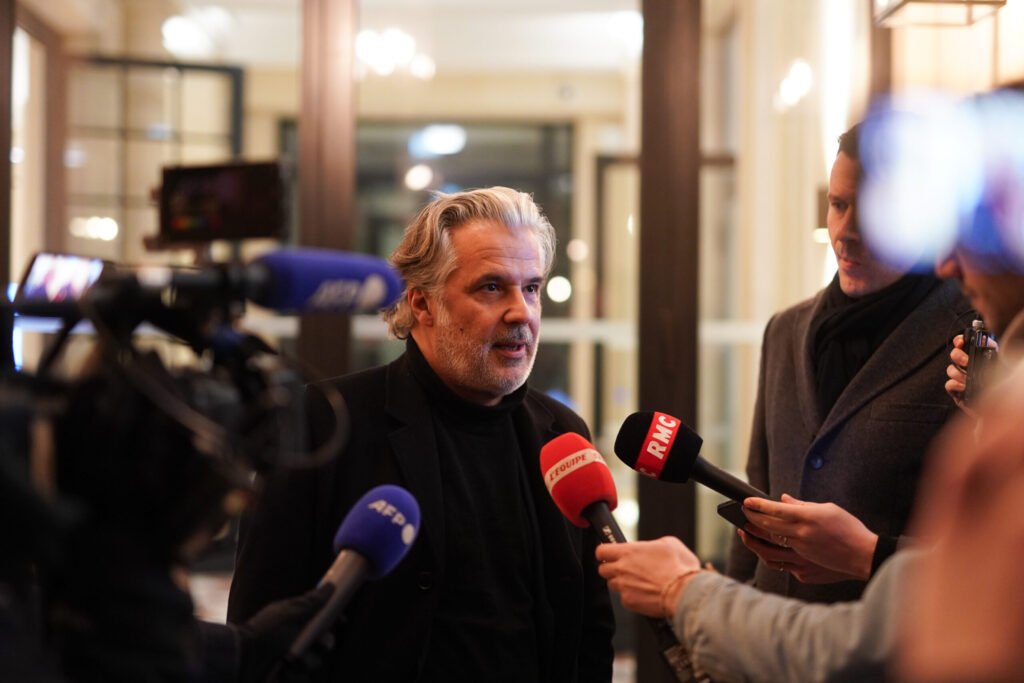 Vincent Labrune president of LFP during the exceptional board of directors of the Professional Football League (LFP) on France on February 12, 2025 in Paris, France. (Photo by Hugo Pfeiffer/Icon Sport) - Photo by Icon Sport