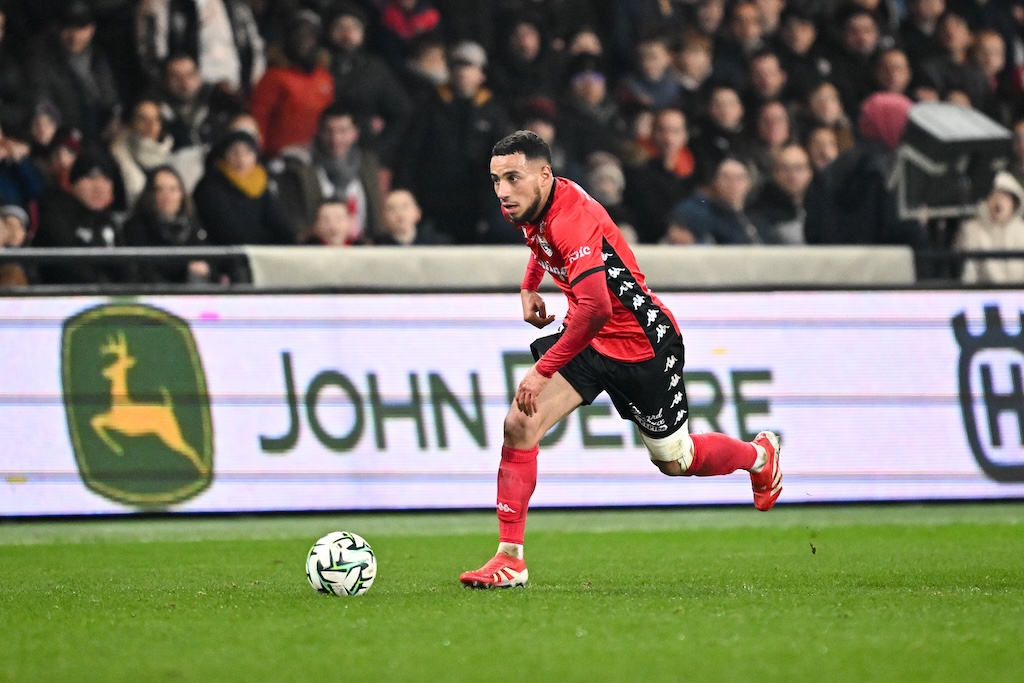 2 BKT match between Guingamp and Metz at Stade du Roudourou on February 15, 2025 in Guingamp, France. (Photo by Anthony Bibard/FEP/Icon Sport) - Photo by Icon Sport