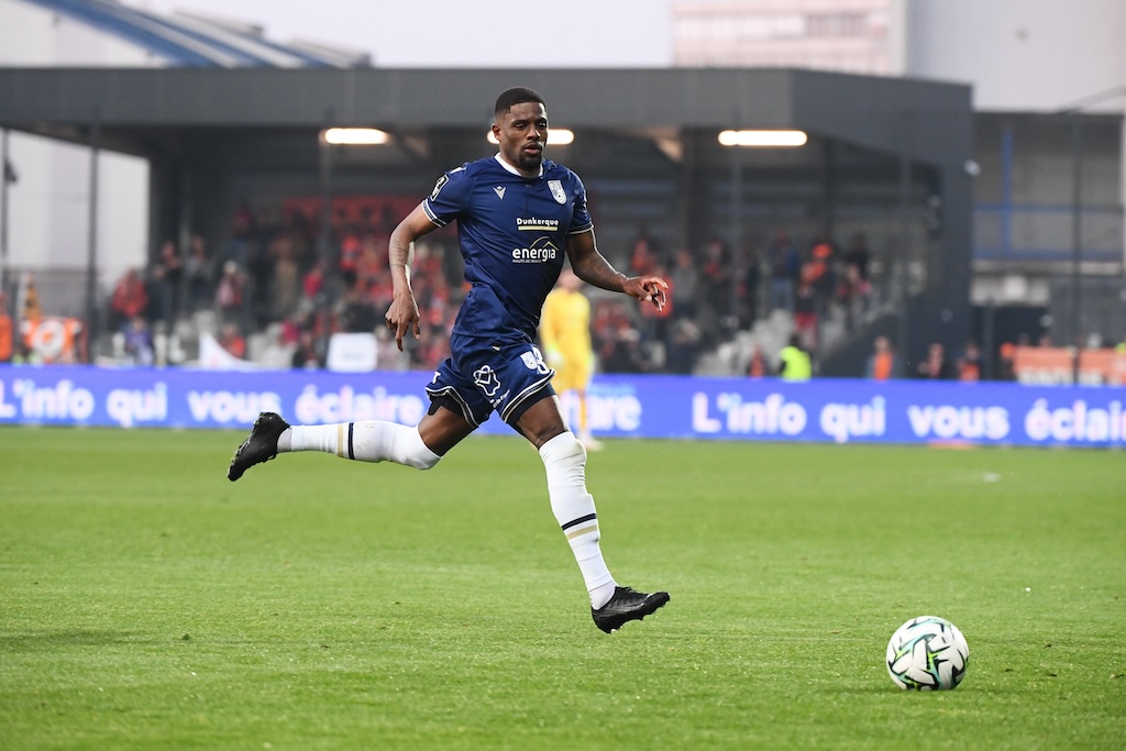 ABNER of Dunkerque during the Ligue 2 BKT match between Dunkerque and Laval at Marcel Tribut Stadium on May 2, 2025 in Dunkerque, France. (Photo by Philippe Lecoeur/FEP/Icon Sport) - Photo by Icon Sport