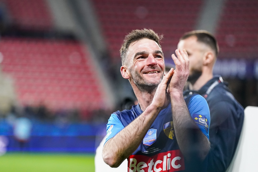 Ancien de Ligue 2 l Christophe KERBRAT of Saint Brieuc during the French Cup match between Saint Brieuc and Paris at Roazhon Park on February 26, 2025 in Rennes, France. (Photo by Daniel Derajinski/Icon Sport) - Photo by Icon Sport