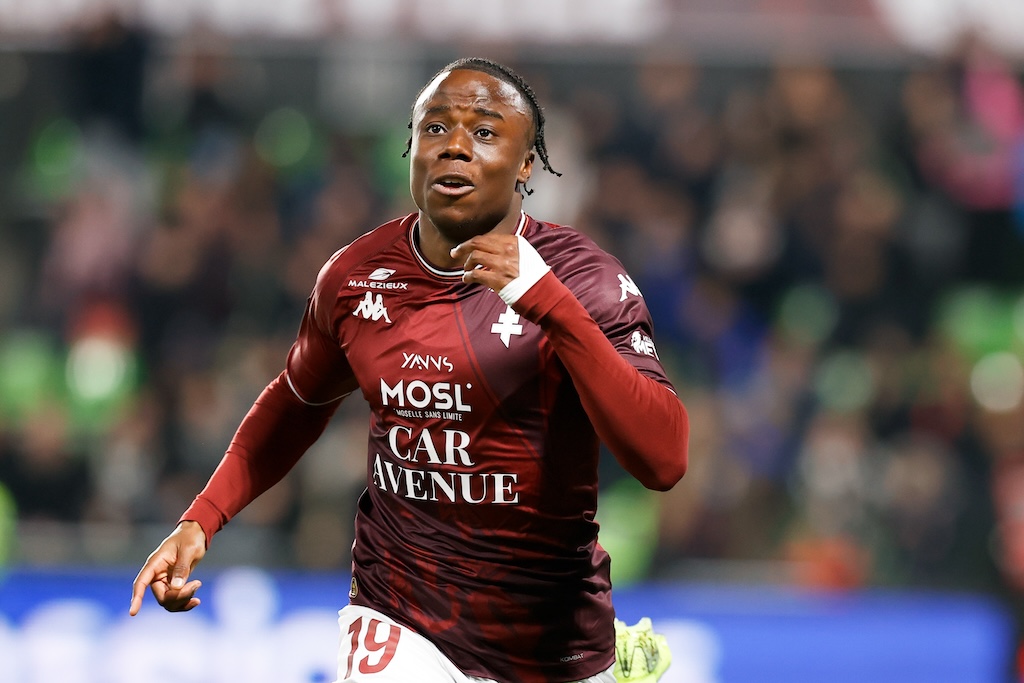 19 Morgan BOKELE MPUTU (fcm) during the ligue 2 BKT match between Metz and Annecy at Stade Saint-Symphorien on March 8, 2025 in Metz, France. (Photo by Loic Baratoux/FEP/Icon Sport) - Photo by Icon Sport
