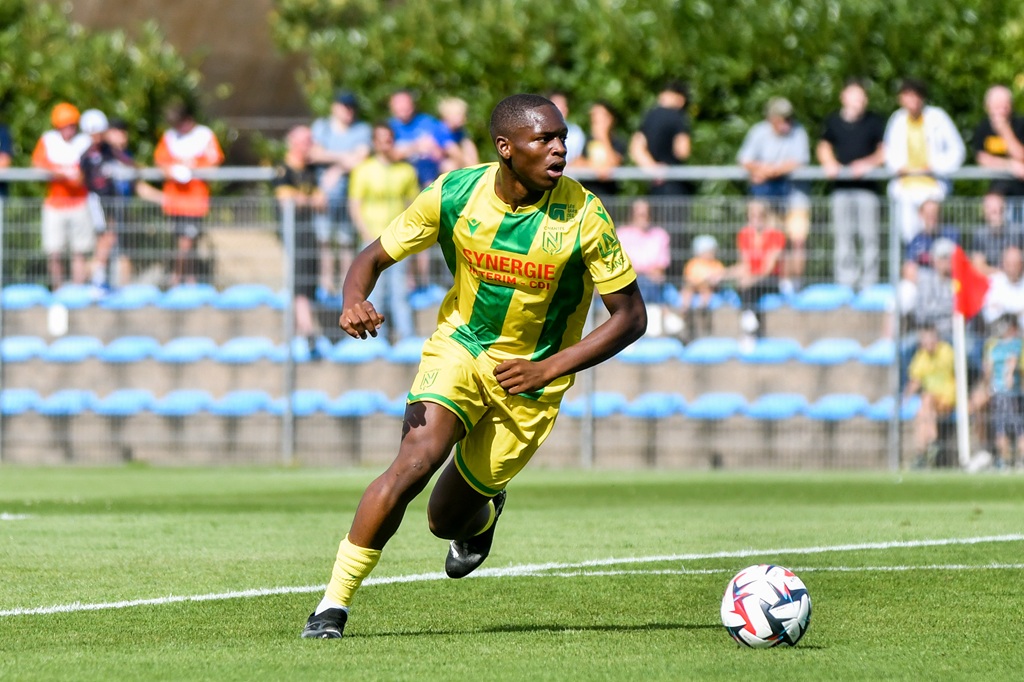 Diockou Malang Gomes (Nantes) during the friendly match between Nantes and Lorient on August 7, 2024 in Saint-Avit-Saint-Nazaire, France. (Photo by Philippe Le Brech/Icon Sport) - Photo by Icon Sport l Ligue 2
