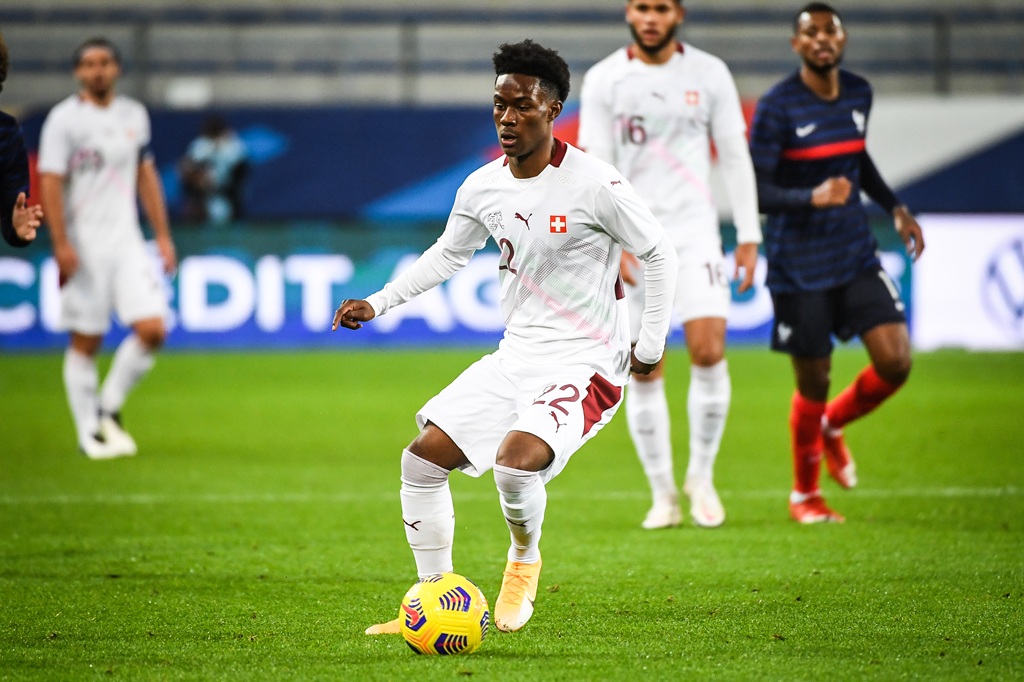 Felix MAMBIMBI of Suisse during the European Championship qualification match between France and Suisse on November 16, 2020 in Caen, France. (Photo by Matthieu Mirville/Icon Sport) - Photo by Icon Sport l HAC